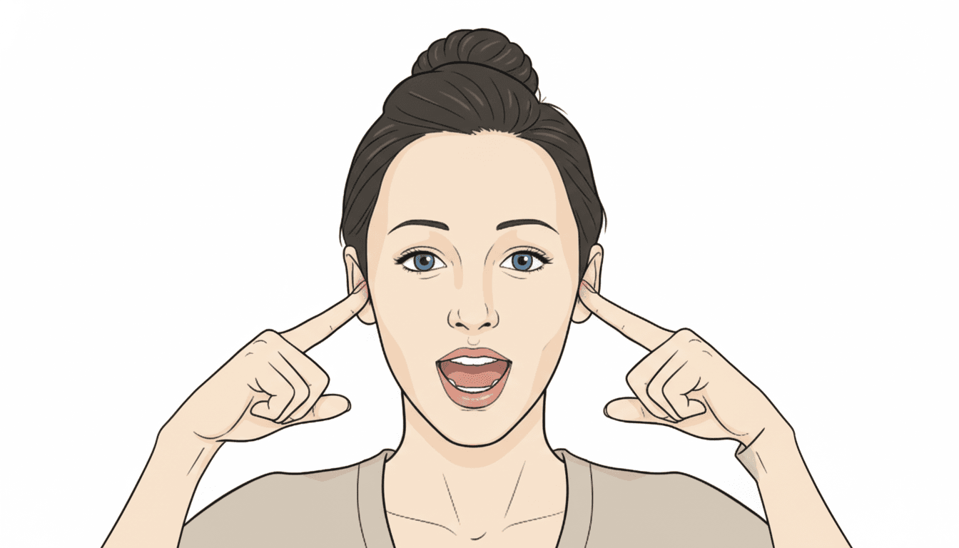 Illustration of the goldfish exercise with the jaw opening only part-way